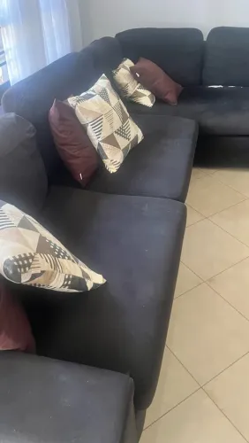 Sofá em suede