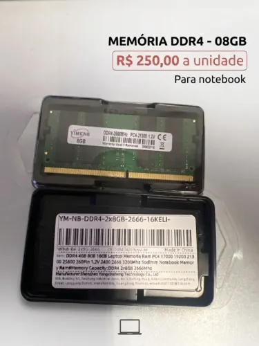 Memoria DDR4 - 08GB