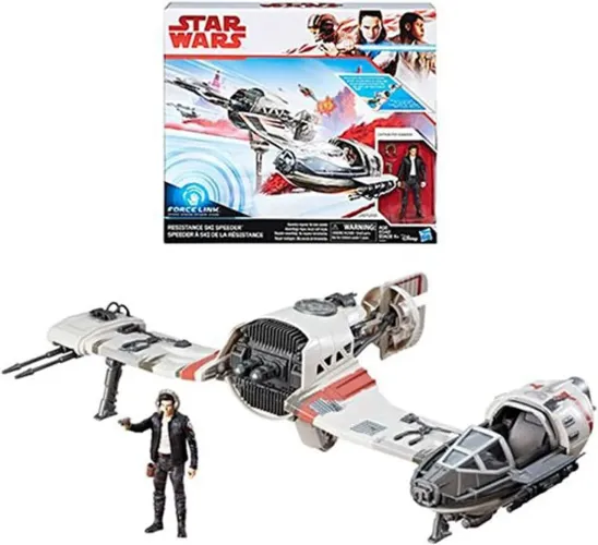 Nave Star Wars Last Jedi Resistance Ski Speeder Hasbro Nova e Lacrada de Fábrica