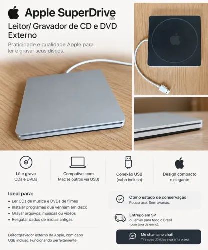 Leitor/Gravador CD e DVD Apple