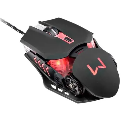 Mouse Gamer Warrior Keon 3.200 DPI Preto MO267 Novo