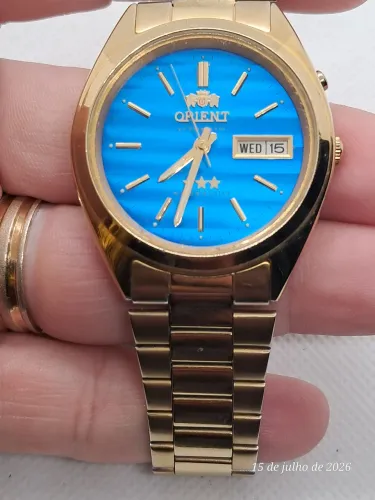 Relogio Orient 3 estrelas automático azul