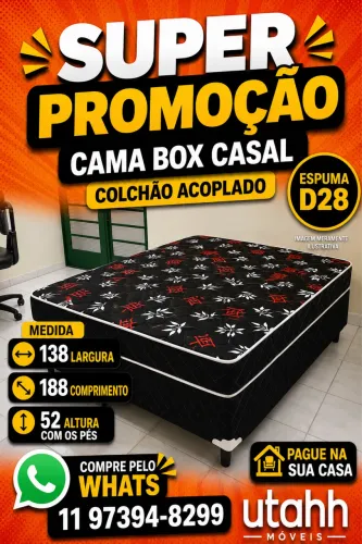 CAMA BOX CASAL RECEBA EM 24 HORAS