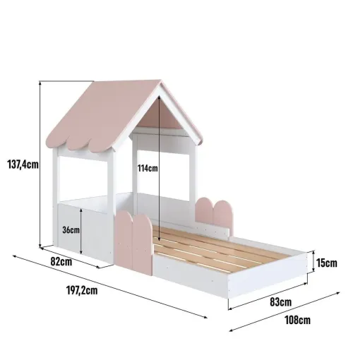 Cama solteiro casinha Montessoriana infantil solteiro