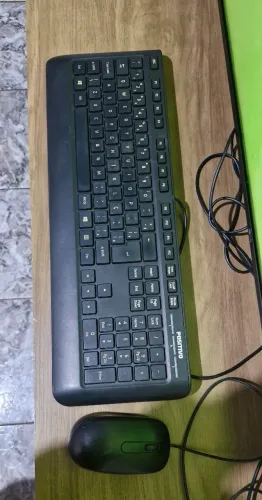 Teclado e mouse c fio usb