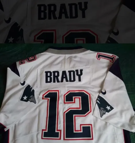 Camisa NFL Tom Brady Azul/Branco TamGG