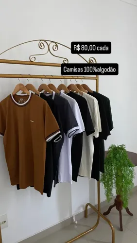 Vendo kit com 07 camisas cada sai 35,00 reais 100% algodão c punho punho