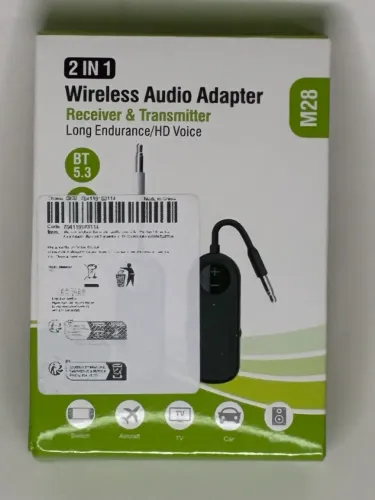 Transmissor/receptor de audio bluetooth