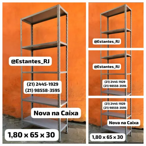 Estante de Aço / Ferro com 5 Prateleiras (Nova na Caixa)