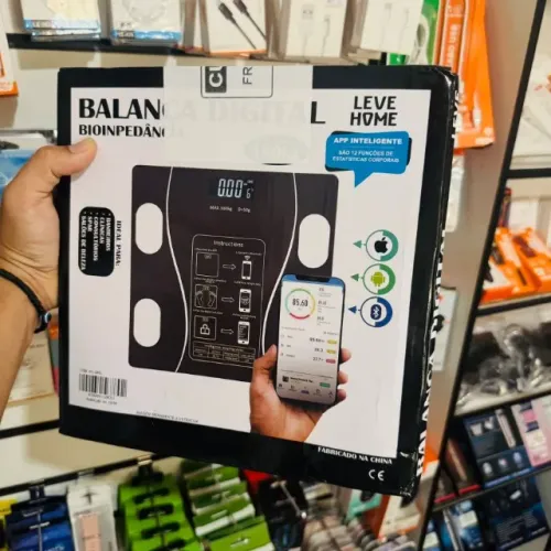 Balança Digital de Bioimpedância Premium com Bluetooth