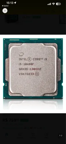 Processador Intel Core i5-10400F - 6 núcleos e 12 threads