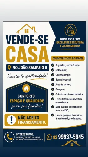 Vendo casa no João Sampaio II