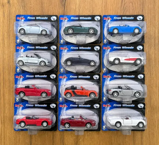 Coleção de Miniaturas Maisto Free Wheels 12 Carros