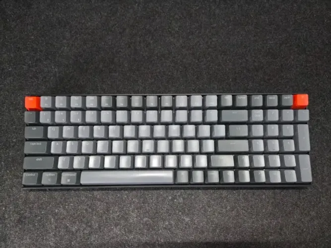 Keychron-teclado mecânico sem fio k4 a v2, com bluetooth, iluminação de fundo branca