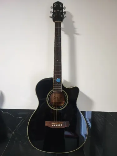 Violão Eletroacústico Crafter HTC-24EQ/BK Silver Series