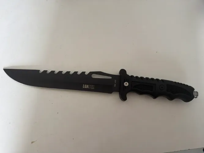 Faca LuaTek SLK-A73 Original (super afiada) Preta 33 cm