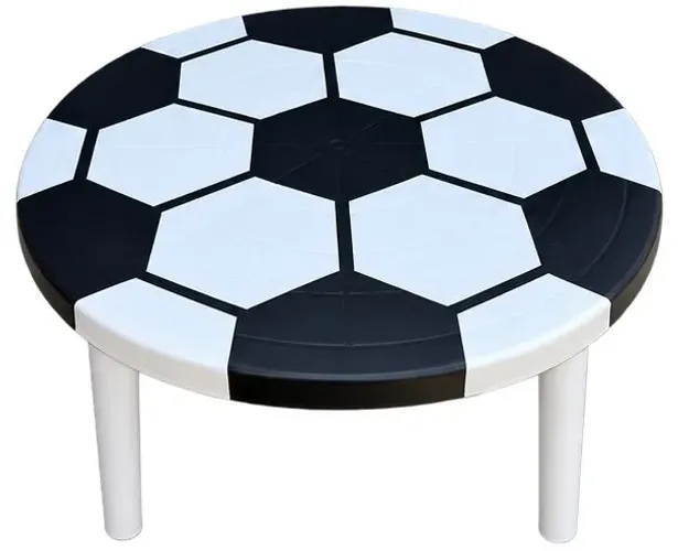 Mesa Plastica 4 lugares redonda bola de futebol - divertida e  diferente