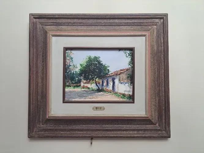 Quadro Óleo Sobre Tela Maucha (1987) - Casebre Em Tiradentes