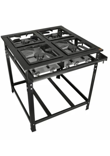 Fogão industrial 4 bocas de ferro fundido, ALTA pressão, NOVO, garantia e entrega GRÁTIS*