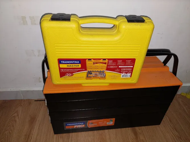 Jogo Soquete Sextavado 8-32mm Encaixe 1/2 22 Pc Tramontina 22 peças completo