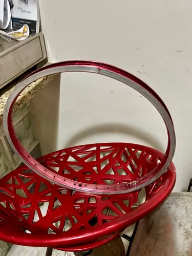 Folha Aro 20? Anodizado Vermelho Bicicleta Antiga