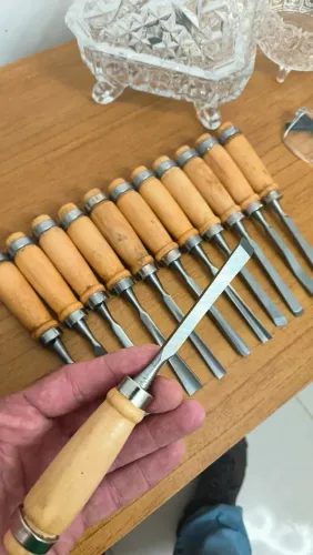 KIT DE FORMÕES PARA ENTALHE EM MADEIRA - 12 PEÇAS