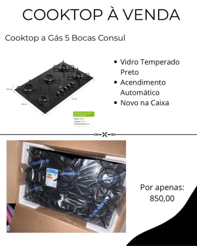 Cooktop Cônsul 5 bocas