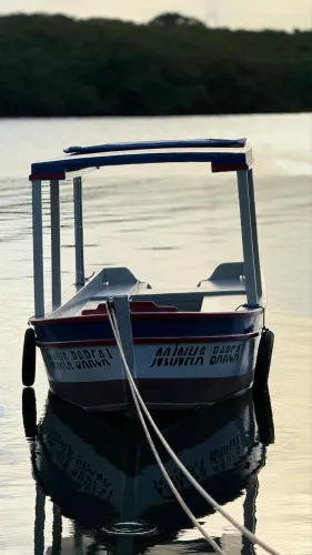 Barco de madeira tipo bote