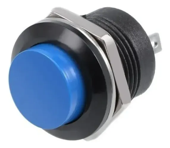 Chave Botão Push Button Sem Trava R13-507