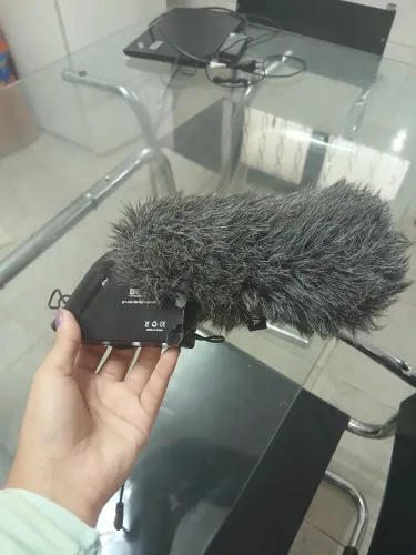 Microfone gravador antirruído Shotgun Boya BY-VM190 (Com Deadcat)