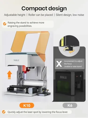 Máquina de gravação a laser 5 Watt, gravador e cortador portátil