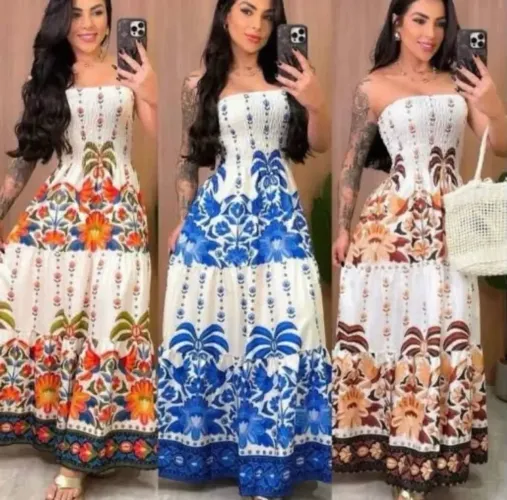 Vestido longo farm