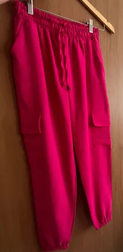calça jogger rosa pink
