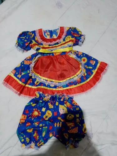 Vestido festa junina infantil 1 ano