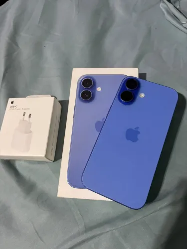 iPhone 16 Azul 128GB - Impecável! (Aceito Troca)