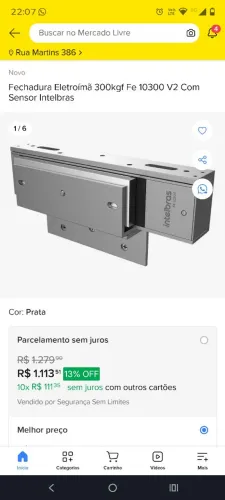 Fechadura eletroímã 