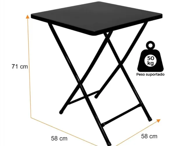 Mesa retro dobrável em aço