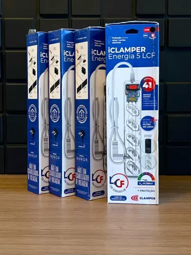 Filtro de Linha iClamper 5 Tomadas DPS, Proteção contra raios e surtos elétricos