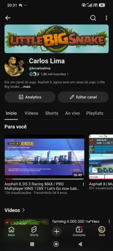 Canal no YT 1.860 insc. & 17 anos