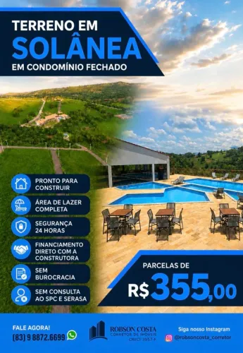 Terreno em Solânea, em Condomínio Fechado
