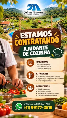 Vaga de Auxiliar de Cozinha 