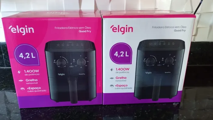Fritadeira Elétrica AIRFRYER Quad Fry 4,2Litros, 1400w, preto Elgin