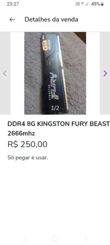Kingston Fury beast ddr4 8gb