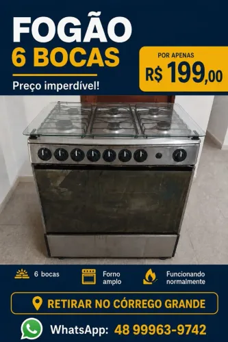 Fogão 6 bocas
