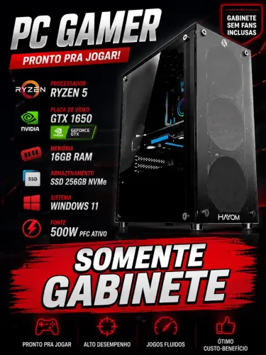 PC Gamer Ryzen 5 + GTX 1650 | 16GB RAM | SSD NVMe | Pronto para jogar