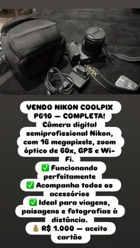 Vendo câmera fotográfica Nikon