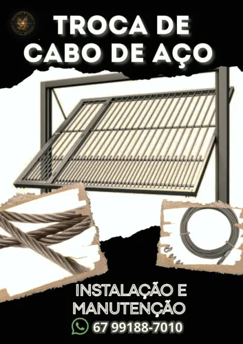 Cabo de Aço Para Portão Nivelamento e Proteção do Portão