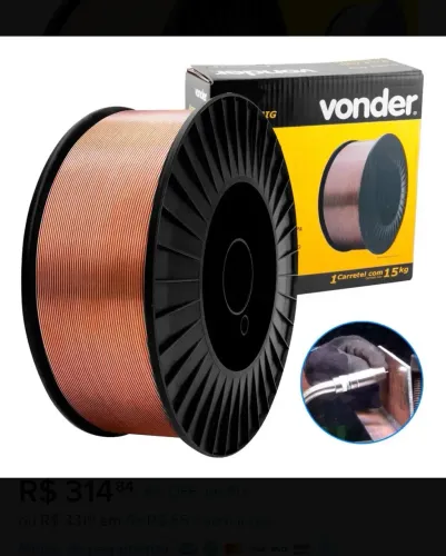Arame MIG/MAG Vonder 1,2mm 15kg Novo na Caixa