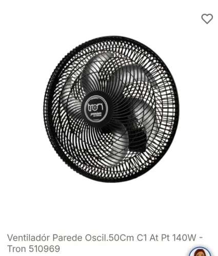Ventilador de parede oscil novo ainda na loja so no ponto de ir buscar