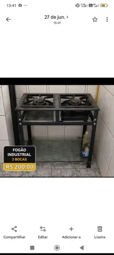 Fogão industrial duas bocas